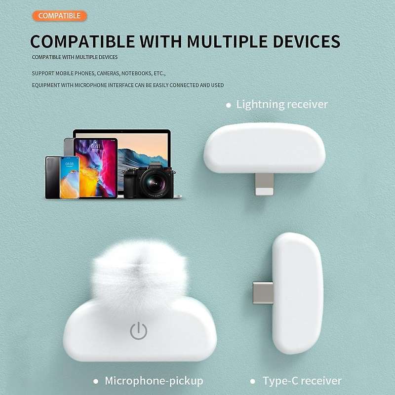 Wireless Lavalier Microphone for Iphone, Plug-play Wireless Mic-a