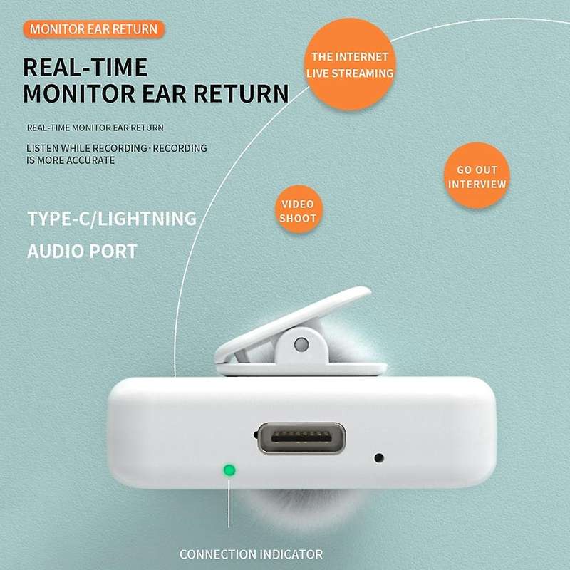 Wireless Lavalier Microphone for Iphone, Plug-play Wireless Mic-a