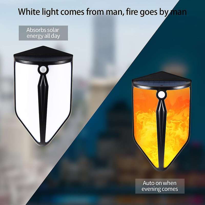 2pack Solar Led Light Outdoor Waterproof Courtyard Lighting Wall Lamp