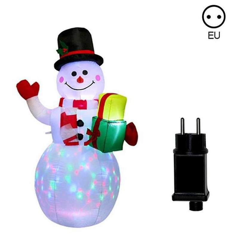 Christmas Inflatable Snowman Led Light Xmas Toy Ornament -eu Plug