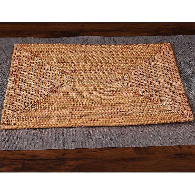 2 Pcs Table Non Slip Rattan Placemats Dining Table Heat Resistant