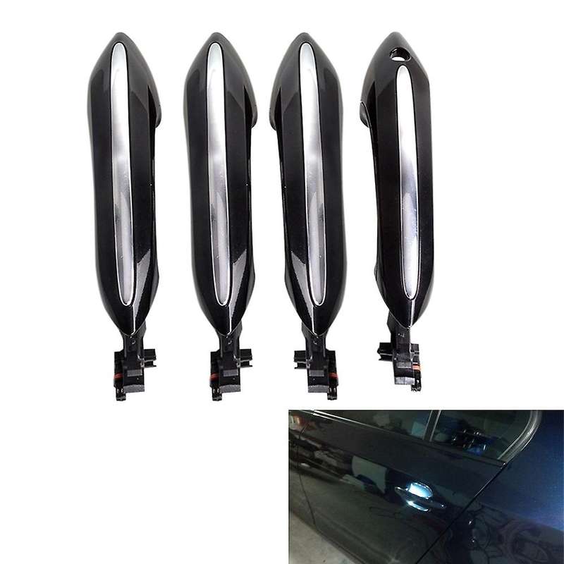 Rear Right Outer Exterior Door Handle Set with White Ambient Light