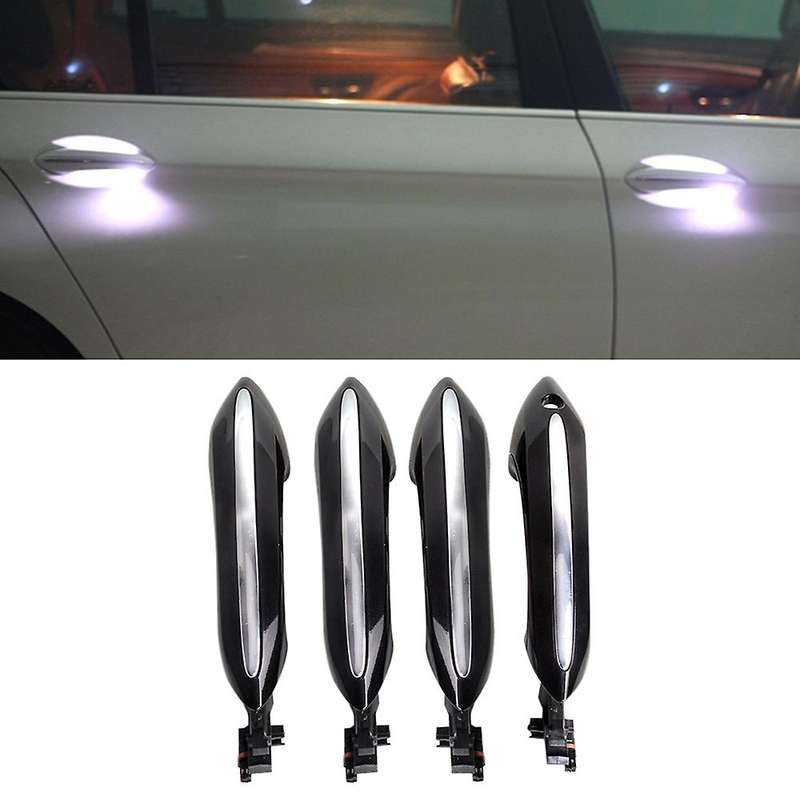 Rear Right Outer Exterior Door Handle Set with White Ambient Light
