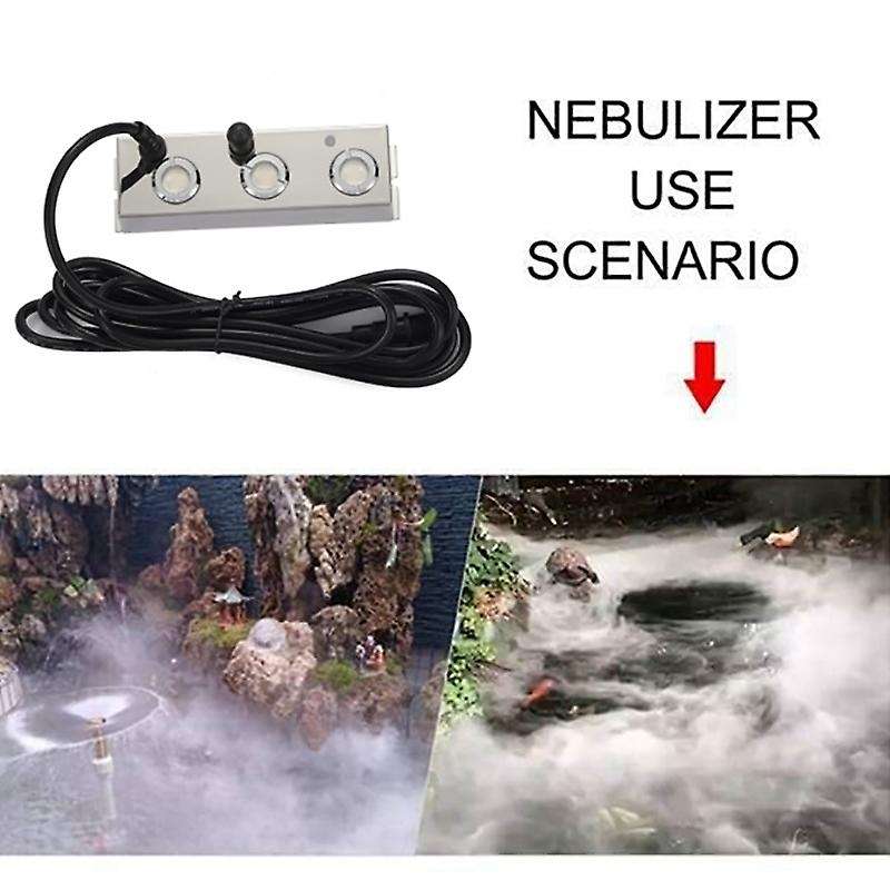 3 Head Ultrasonic Fogger Square Air Humidifier for Aquarium Rockery
