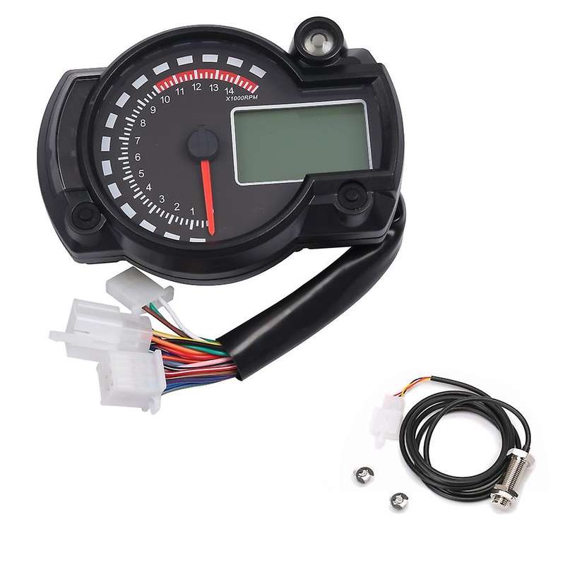 Universal Motorcycle Lcd Digital Meter Speedometer with Bracket