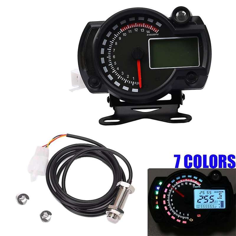 Universal Motorcycle Lcd Digital Meter Speedometer with Bracket