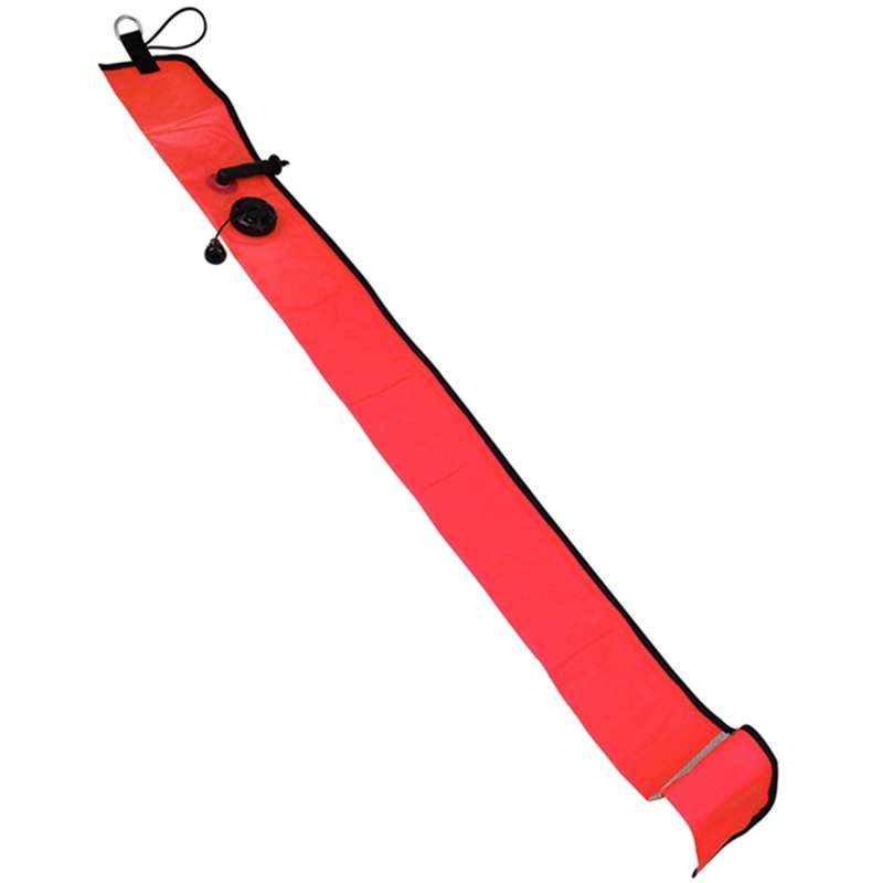 2x 1m Scuba Diving Inflatable Float Signal Tube Sausage,red