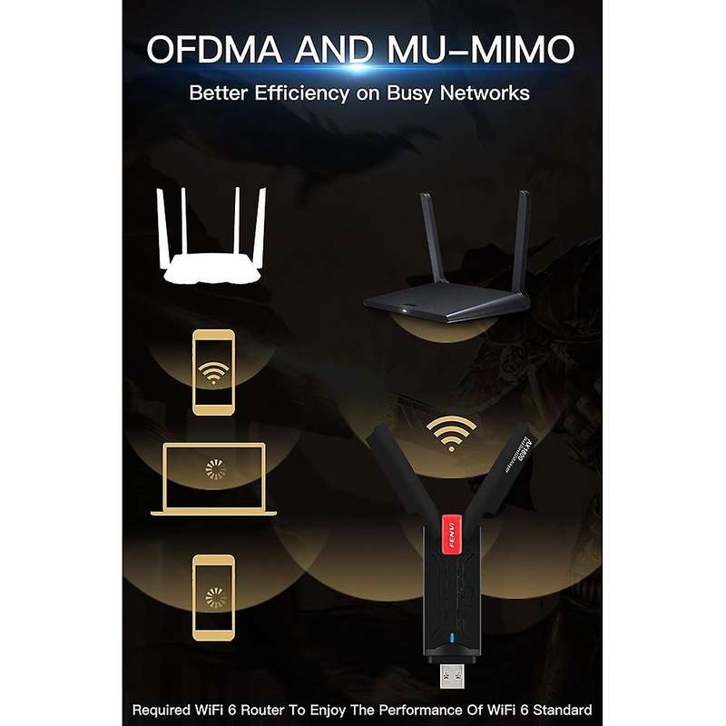 Wifi Usb Adapter Ax1800 2.4g/5ghz Network Card for Windows 7/10/11