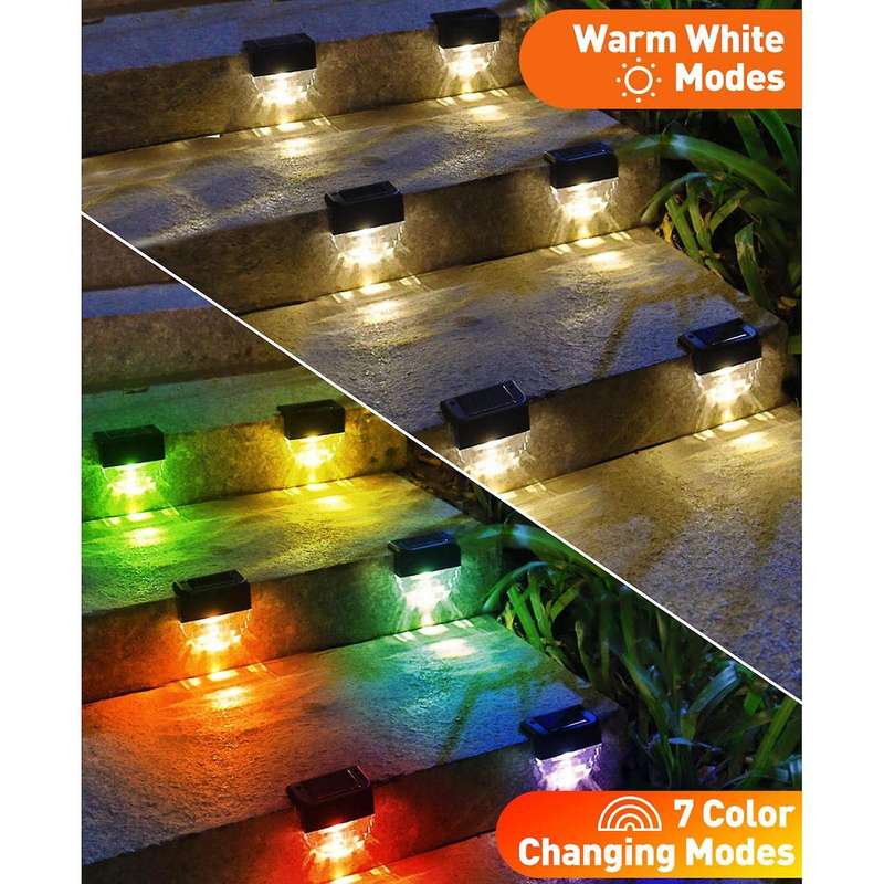 Solar Fence Lights, Fence Solar Lights, Waterproof Solar Step Lights