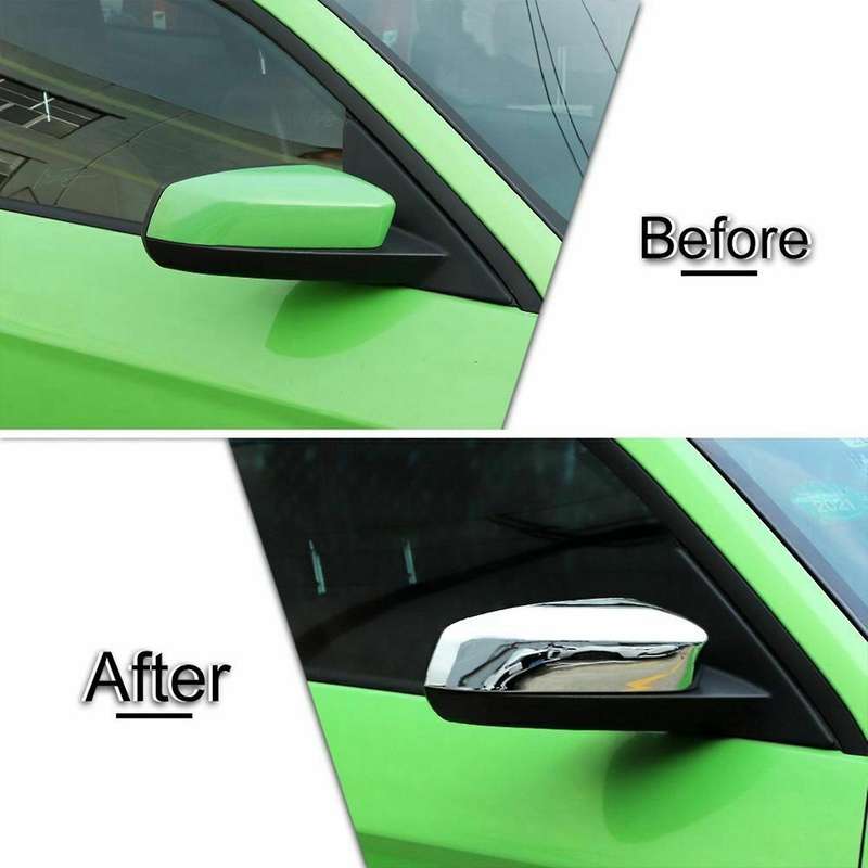 Side Door Mirror Covers Abs for Ford Mustang 2009-2013, Chrome