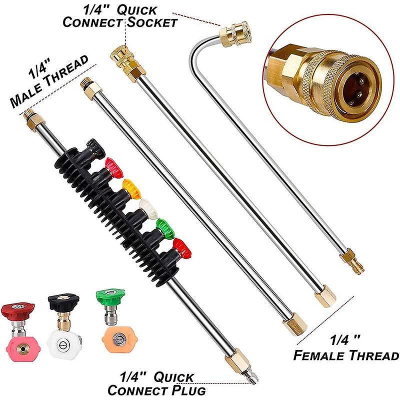 Pressure Washer Extension Wand Set with 6 Nozzle Tips