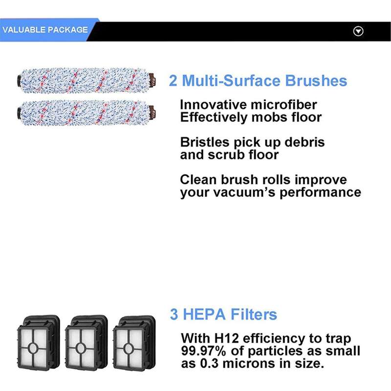 2set Replacement Part for Bissell Crosswave 1866 Area Rug Brush Roll