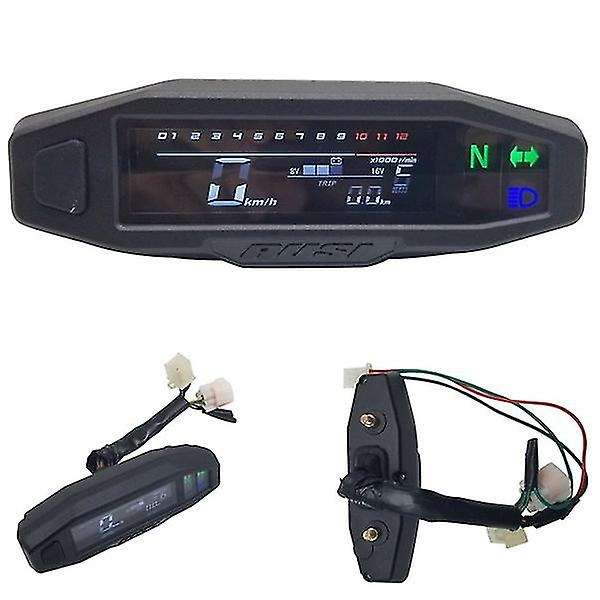 Motorcycle Full Lcd Digital Meter Rpm Speedometer Odometer Electric