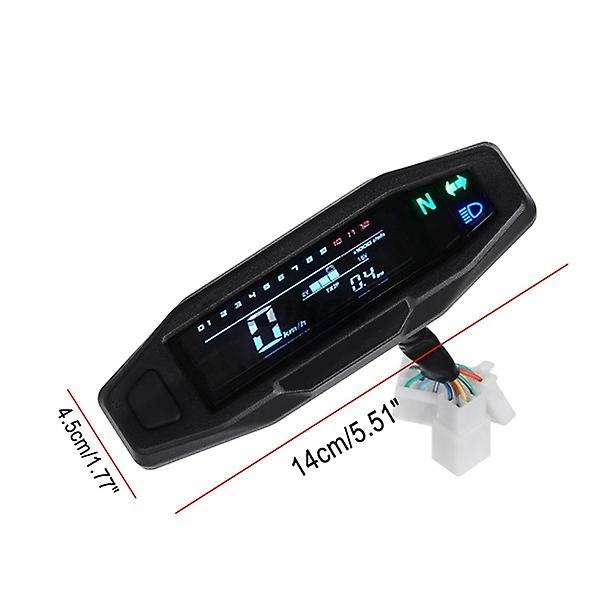 Motorcycle Full Lcd Digital Meter Rpm Speedometer Odometer Electric