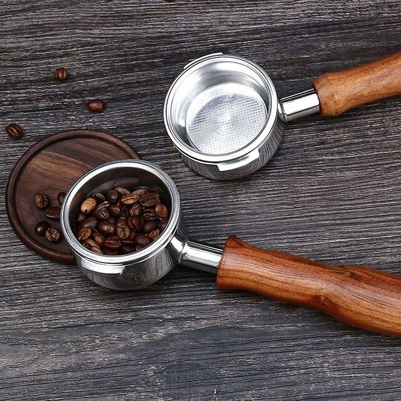 58mm Stainless Steel Binaural Coffee Machine Handle Bottomless C