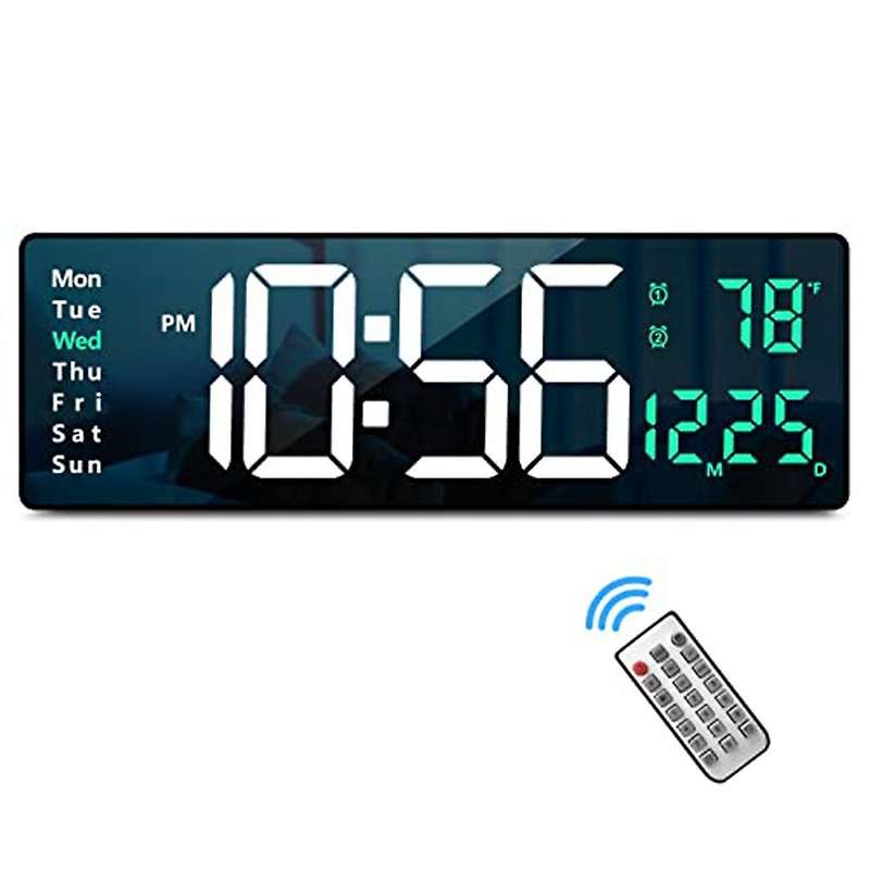 Digital Wall Clock Large Display, Large Wall Clocks,green