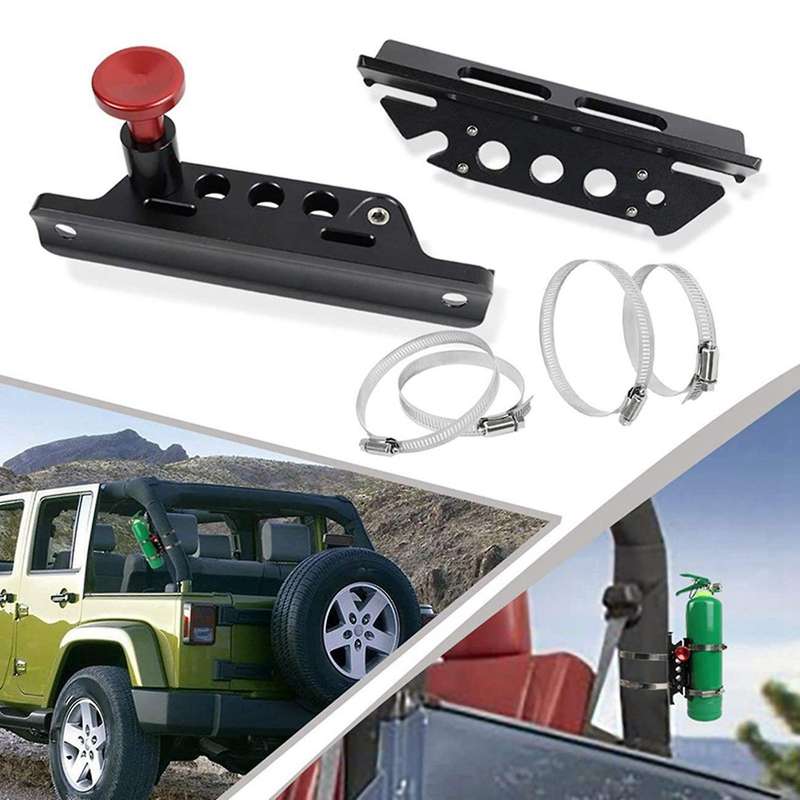 2x Universal Quick Release Roll Bar Fire Extinguisher Mount Bracket