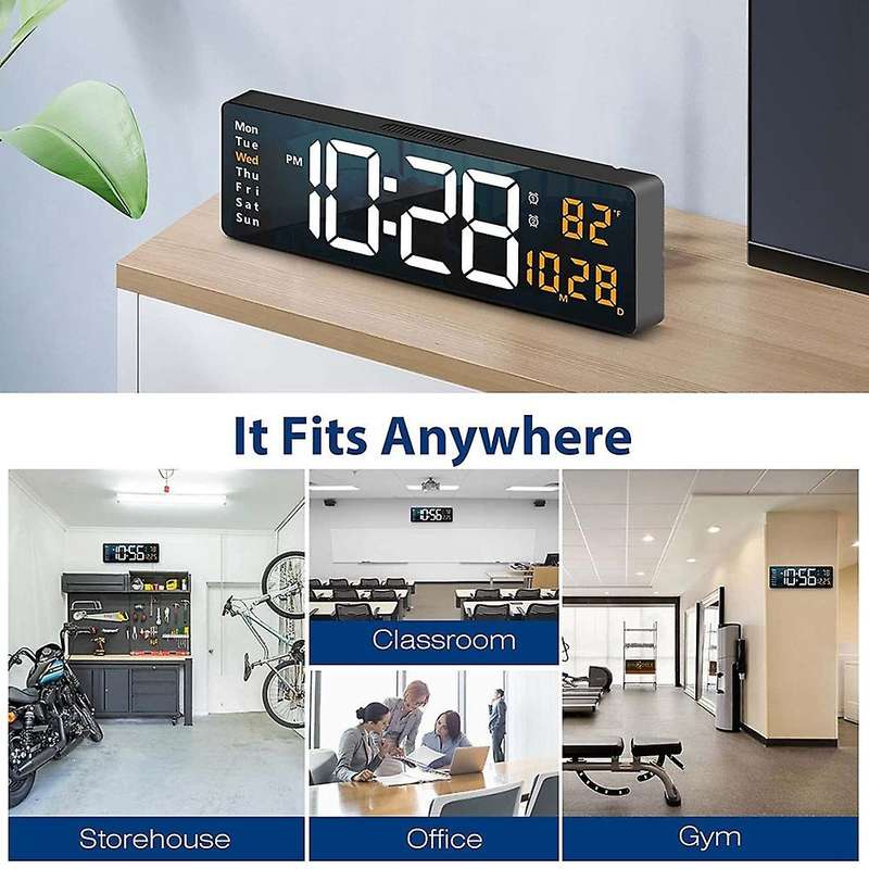 Digital Wall Clock Large Display, Large Wall Clocks,orange