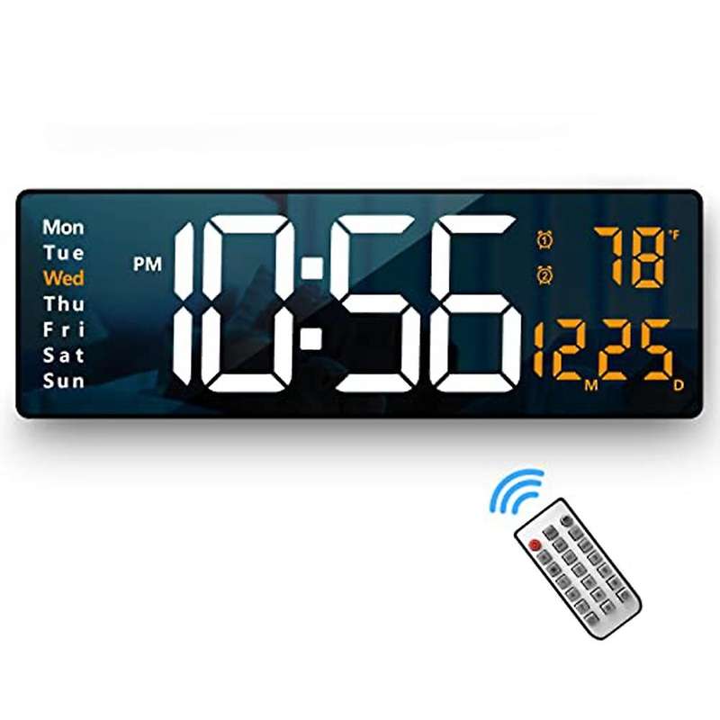 Digital Wall Clock Large Display, Large Wall Clocks,orange