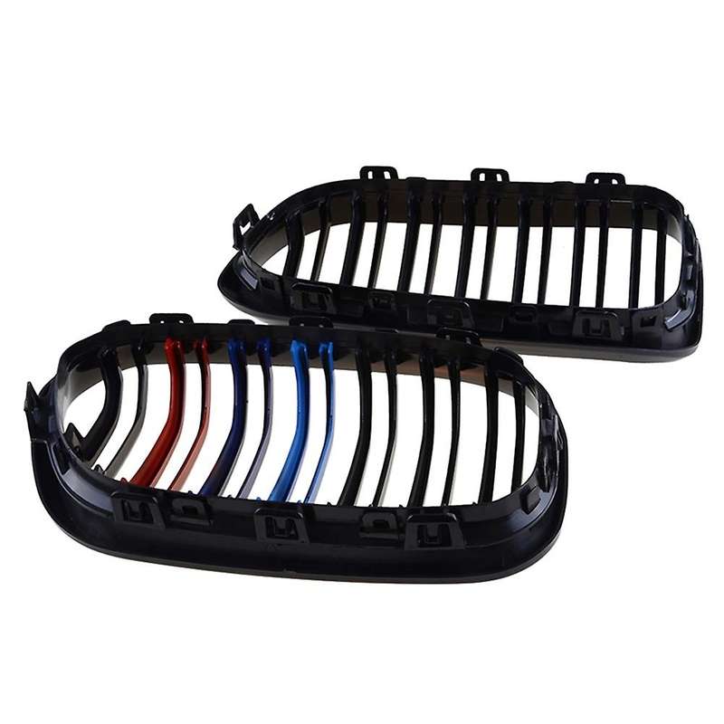 Car Hood Kidney Double Line Grill For-bmw 1 Series F20 F21 Lci 14-16