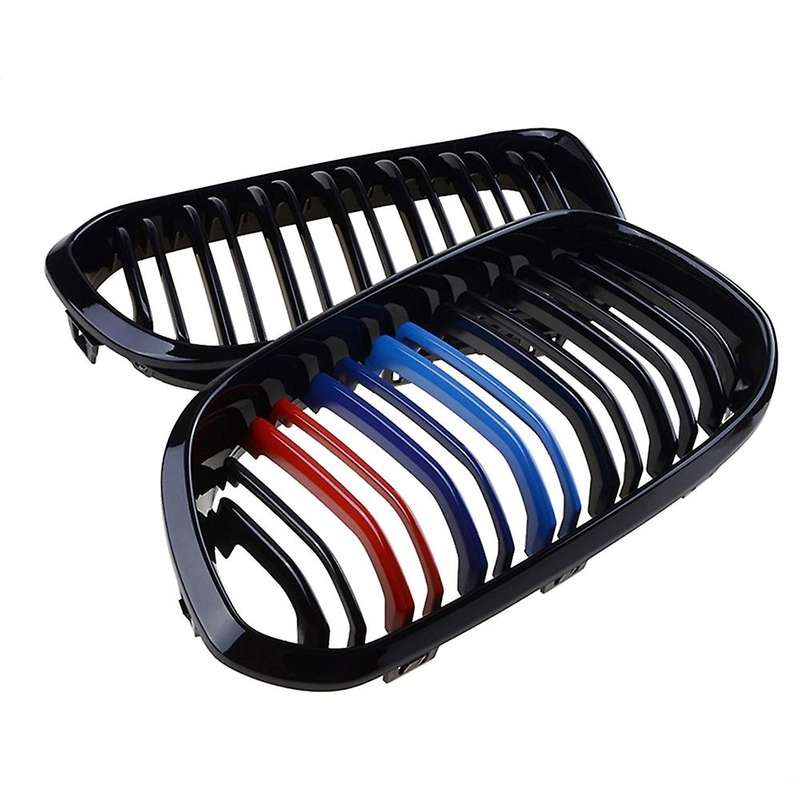 Car Hood Kidney Double Line Grill For-bmw 1 Series F20 F21 Lci 14-16