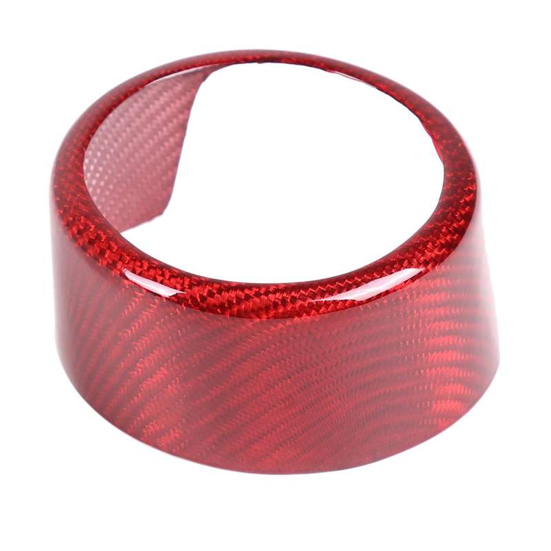 Car Real Carbon Fiber Grill Logo Emblems Outer Ring Cover