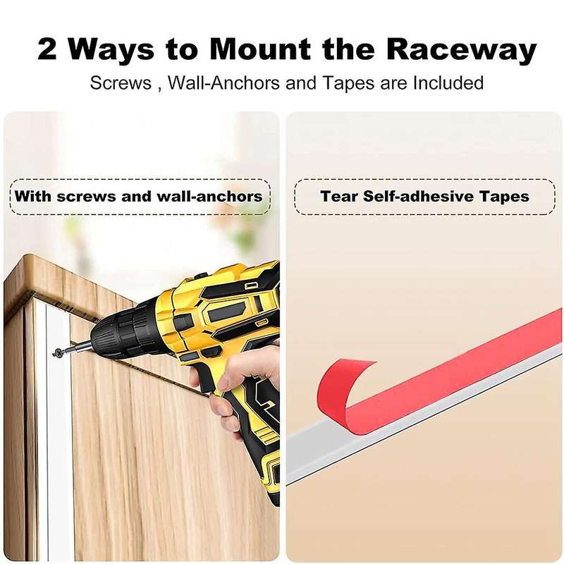 Cable Shield, Large Tv Wall Cover Racing Track Kit