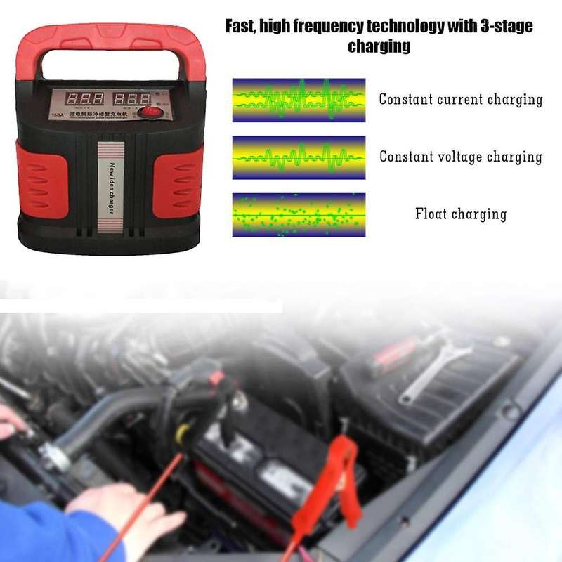 12v/24v 350w Portable Car Battery Charger 200mah Intelligent Pulse