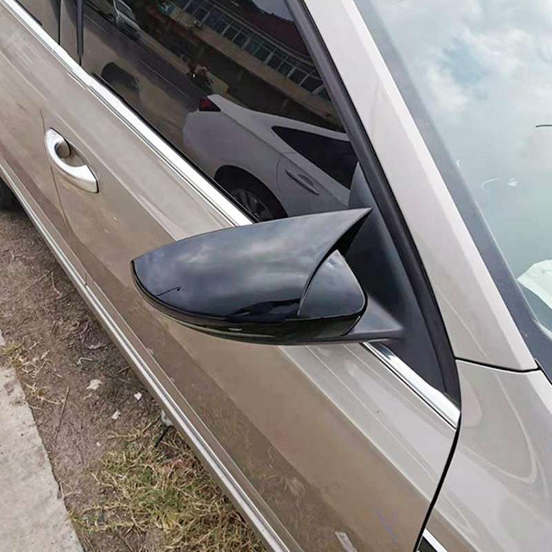 Car Rearview Mirror Cover Horn Style for Skoda Octavia 2015-2021