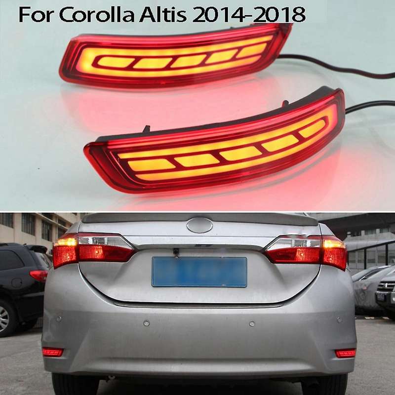 2pcs Led Rear Fog Lamp Drive Light + Brake Light Indicator Reflector