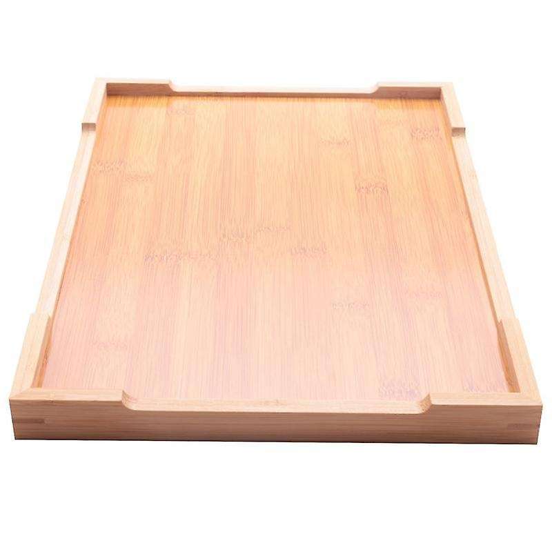 3x Wooden Serving Tray Kung Fu Tea Cutlery Trays Pallet 37x26cm