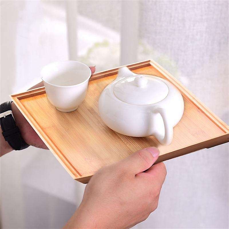 3x Wooden Serving Tray Kung Fu Tea Cutlery Trays Pallet 37x26cm