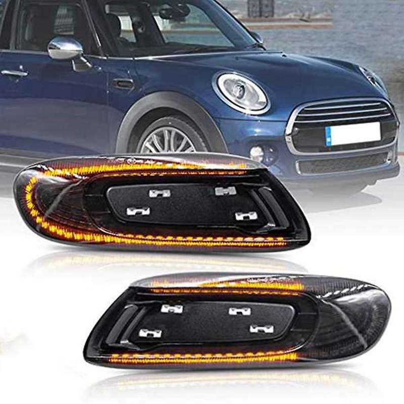 2x Side Marker Light Amber Light Smoke Lens for Mini Cooper F55 F56