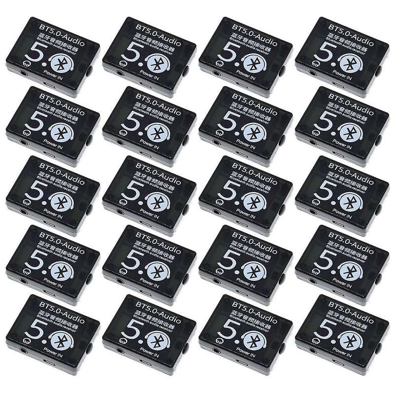 20 Pcs Bt5.0 Audio Receiver Mp3 Bluetooth Decoder Lossless with Case
