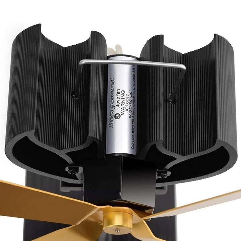 4 Blades Heat Powered Stove Fan Fireplace Fan Heat Powered Fan B