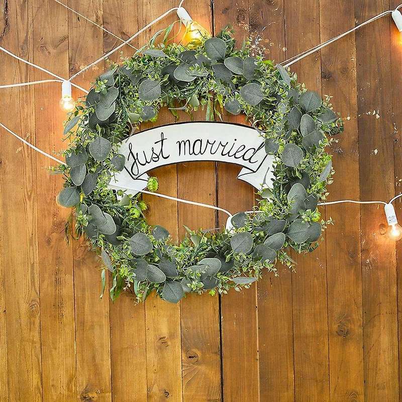 Eucalyptus Wreath,faux Eucalyptus Leaves Vines,rayon Green Wreath
