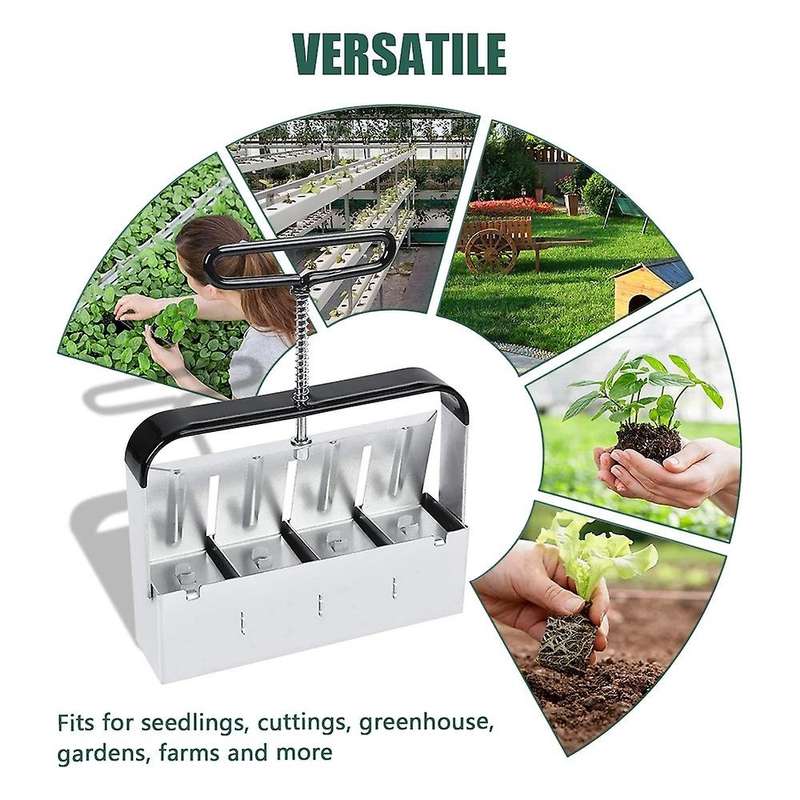 2 Inch Zinc Alloy Handheld Soil Blocking Tool for Seedlings Cuttings