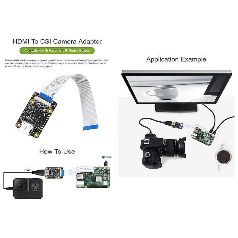 Hdmi-compatible to Csi Adapter Board for Raspberry Pi Series 1080p