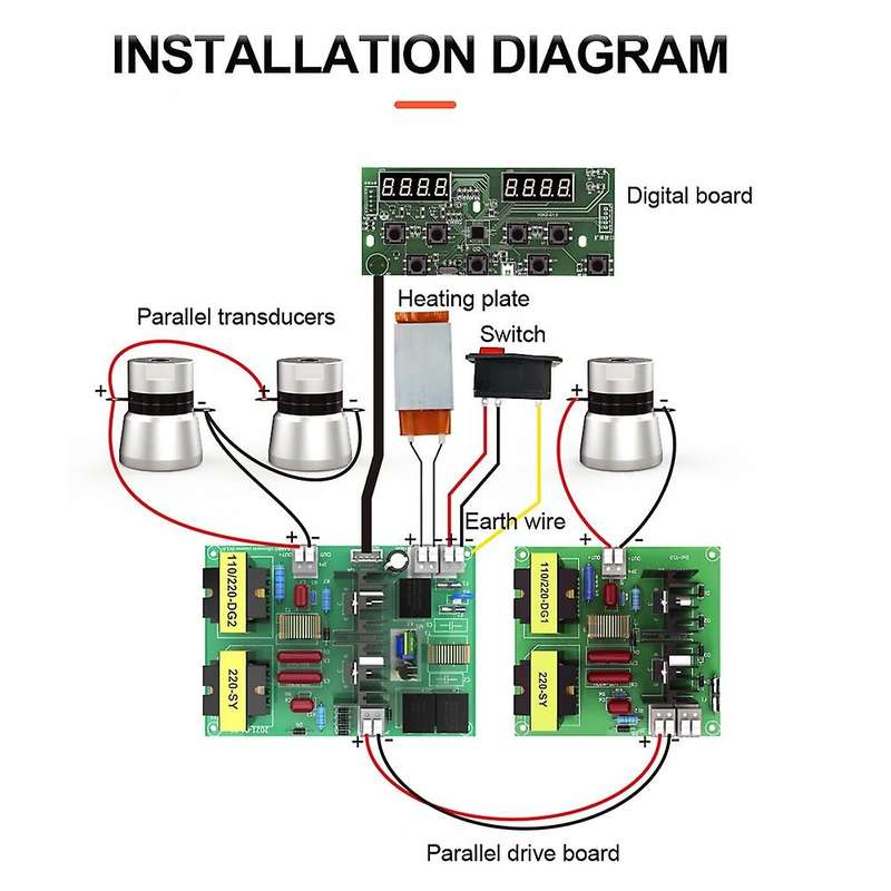 120w Ultrasonic Cleaner Circuit Board Parts Drive Board Power 110v