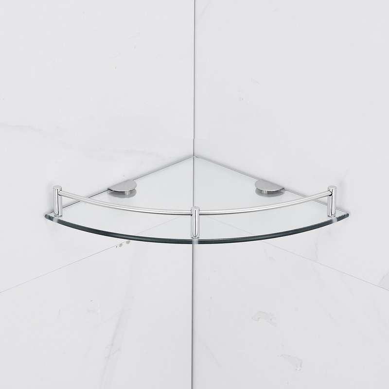 Bathroom Shelves, 2-tier Bathroom Glass Corner Shelf Wall Mounted-c