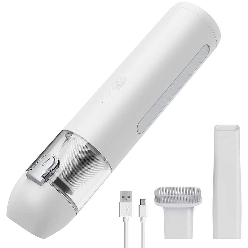 Handheld Vacuum Cleaner Car Vacuum Cordless Portable Vacuum -white