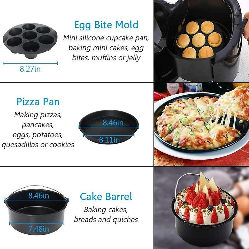 9 Inch Air Fryer Accessories,for 5.8qt Or Larger Deep Air Fryer