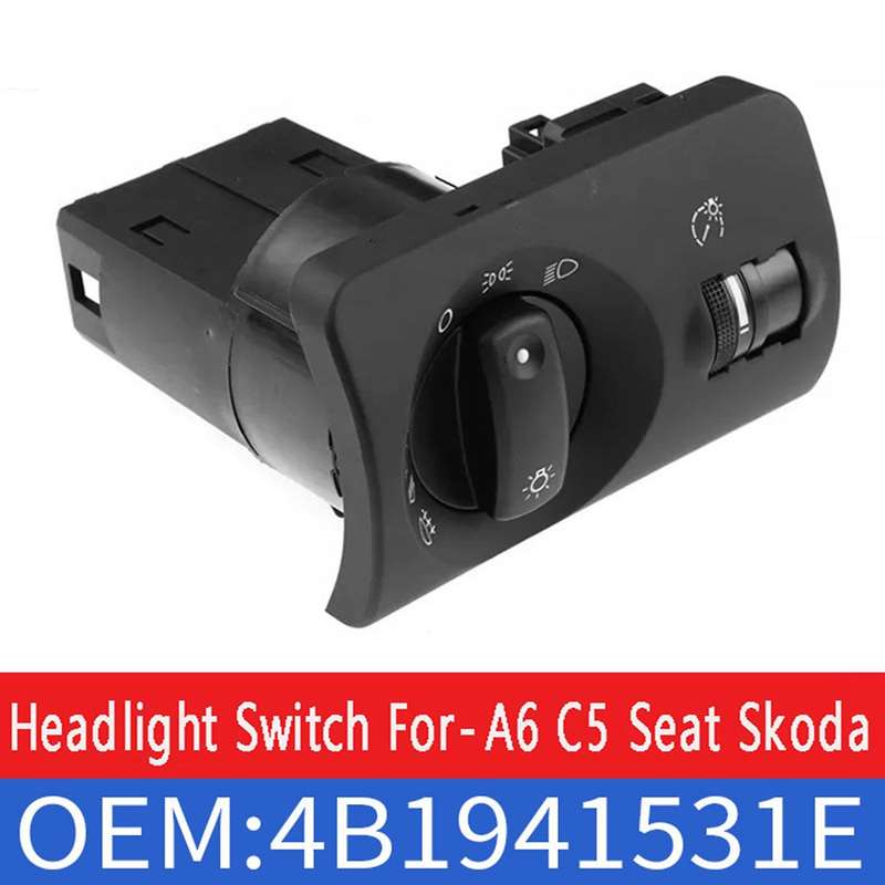 Headlight Switch Fog Lamp Control Switch For-audi A6 C5 Seat Skoda