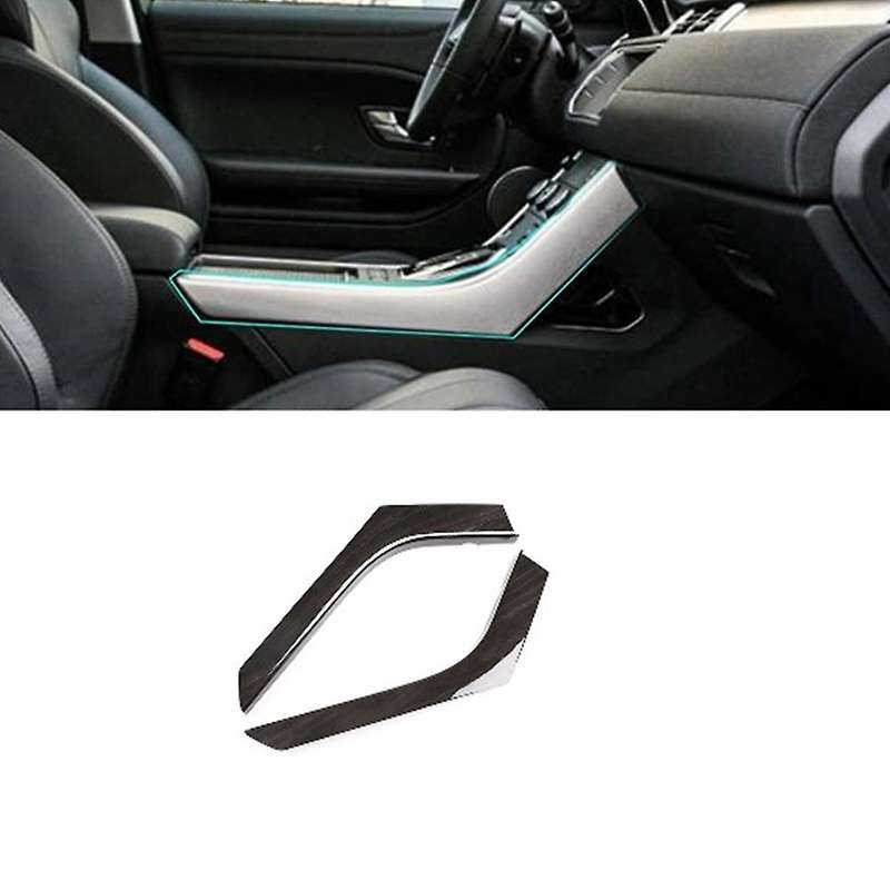 Center Console Strips for Landrover Evoque 2012-2018 Black Wood Grain