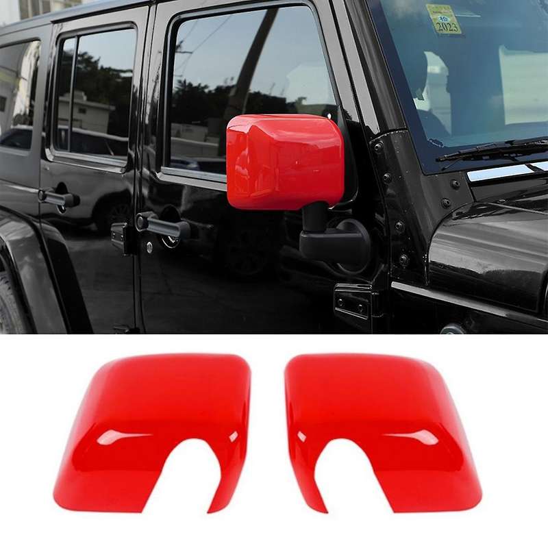 Side Mirrors Cover Abs Rear View Mirrors Trim Interior ,red
