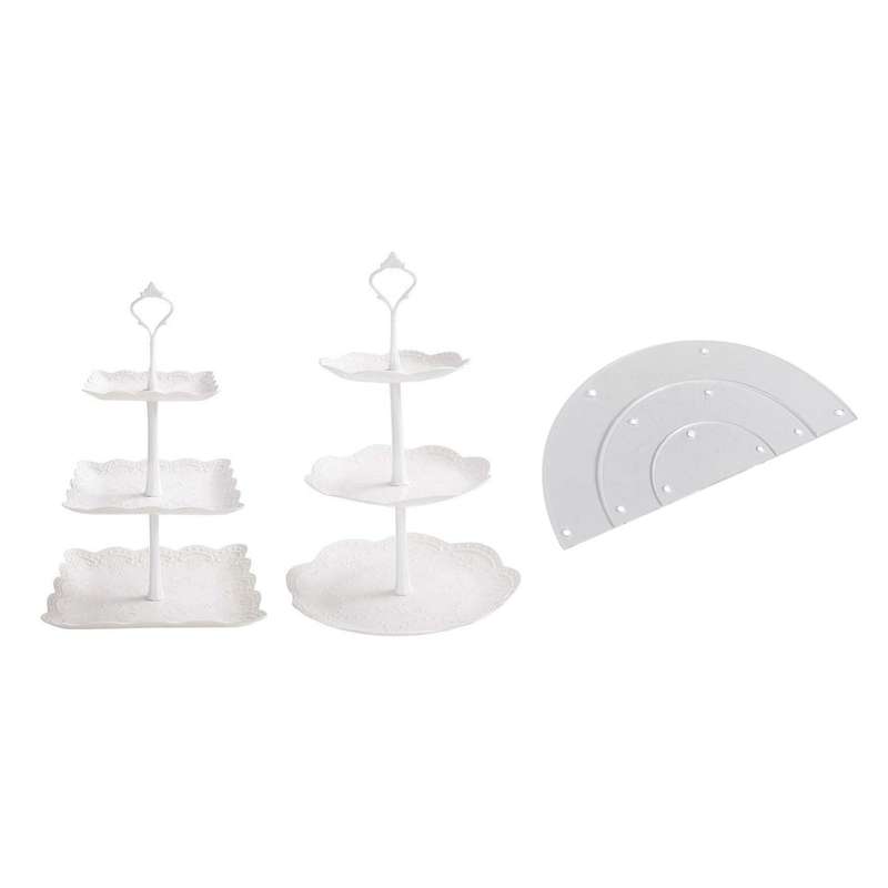 3-tier Clear Acrylic Semicircle Round Cupcake Dessert Display Stand