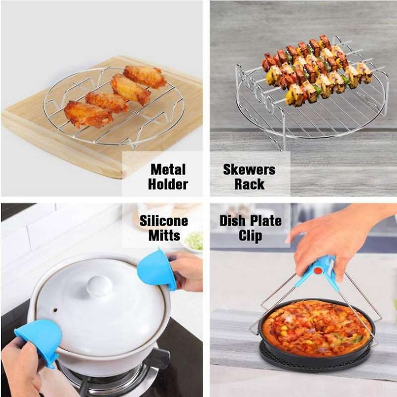 Air Fryer Accessories Basket Grill for 7in11 Piece Set 3.2qt-5.8qt-up
