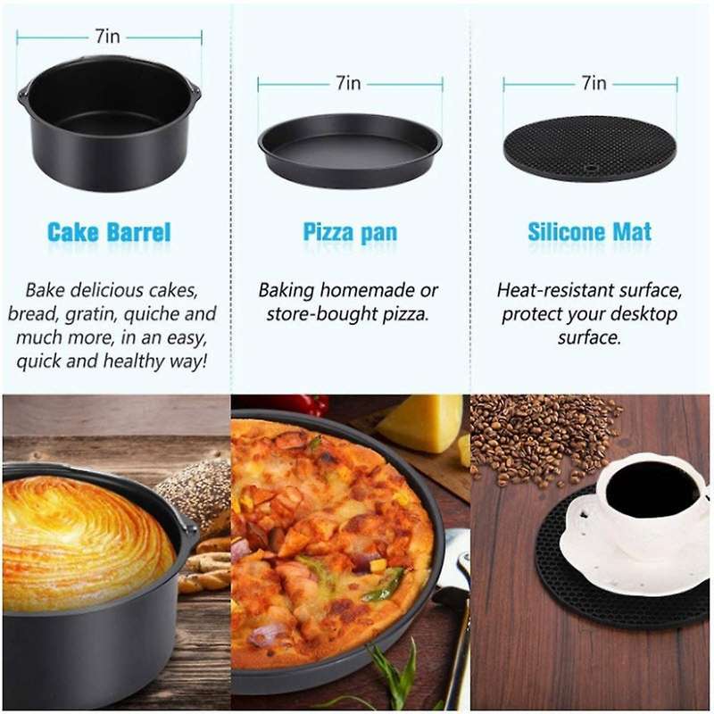 Air Fryer Accessories Basket Grill for 7in11 Piece Set 3.2qt-5.8qt-up