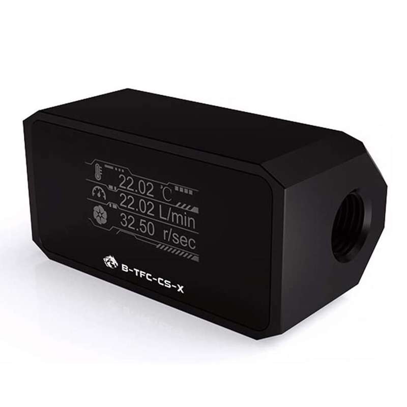 Bykski Oled Digital Water Flow Meter Double G1/4 Inch Flow Sensor