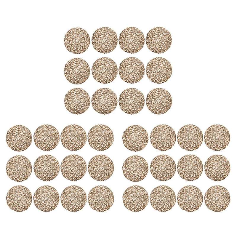 Round Paper Woven Placemats,decorative Rope Mesh Place Mats